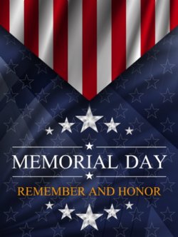 flag background \"Memorial Day, Remember and honor\"